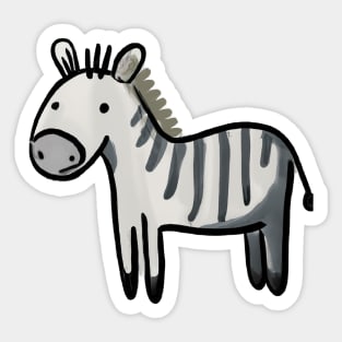 Cute Zebra Drawing Sticker